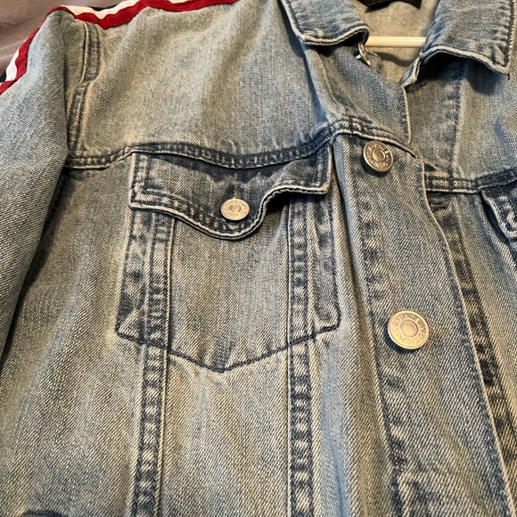Pacsun Striped Jean Jacket. Medium - Picture 3 of 4